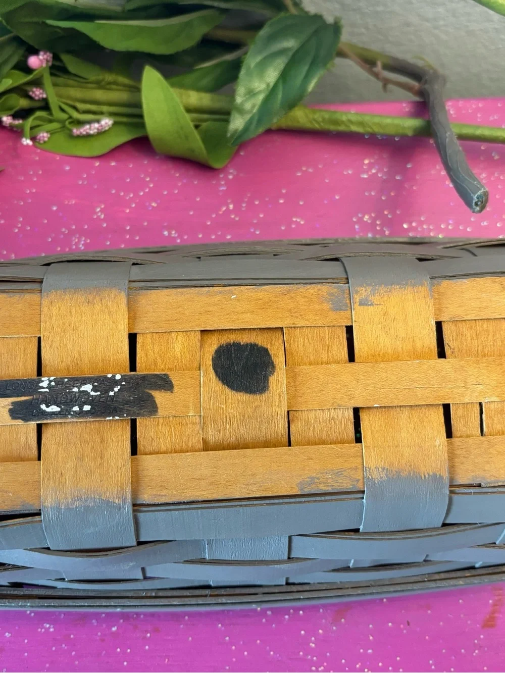 Longaberger Vintage Cracker Basket Upcycled w/ Chalk Paint (Camel Brown) & Waxed